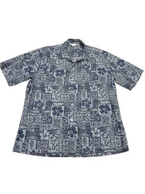 Made in Hawaii 100% Cotton Men's Hawaiian Button Front SS Shirt, Size 3XL